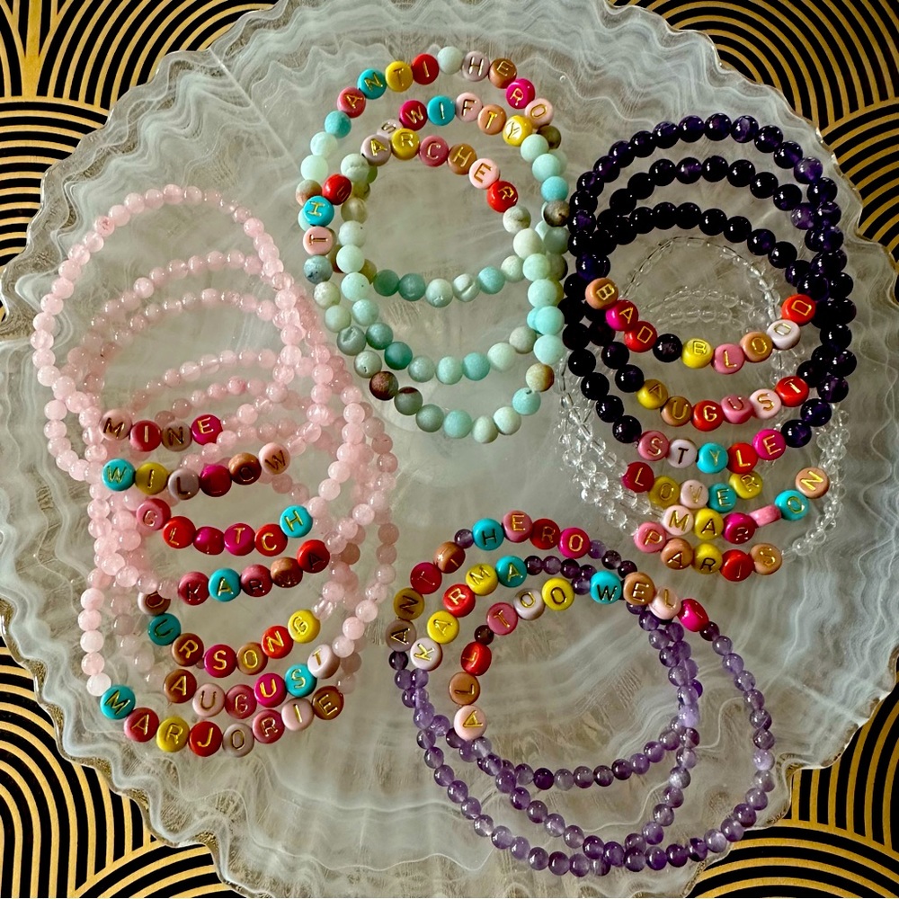 Eras Tour Taylor Swift Gemstone Friendship Bracelets (Set of 5)